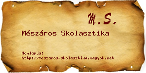 Mészáros Skolasztika névjegykártya